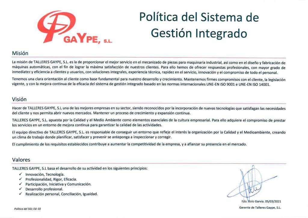 Talleres Gaype Politica-del-Sistema